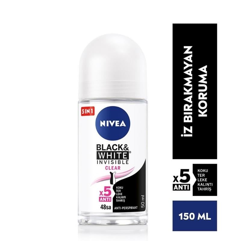 Nivea Black White İnvisible Clear Roll-On 50 ml
