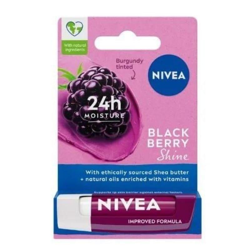 NIVEA Lip Böğürtlenli Shine Dudak Bakım Krem 4.8 g