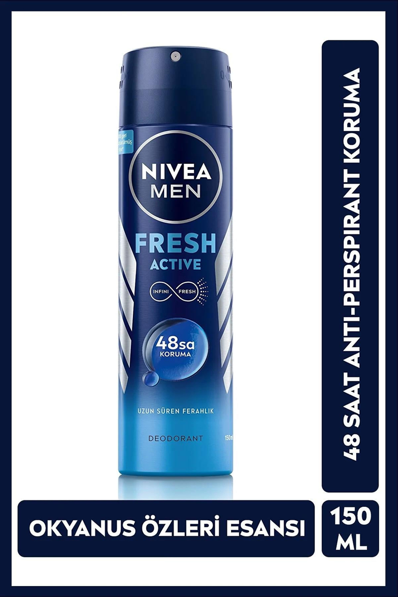 Nivea Men Fresh Active Deodorant Pudrasız 150 ml