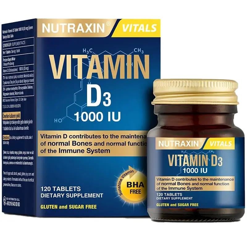 Nutraxin Vitamin D3 1000 IU 120 Tablet