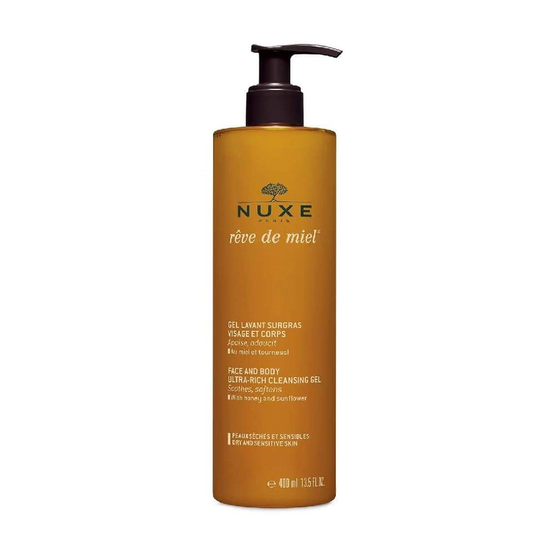 NUXE Reve De Miel Gel Lavant Surgras Visage et Corps 400 ml