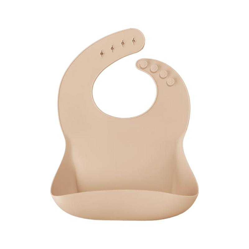 OİOİ Basic Silikon Mama Önlüğü Bubble Beige