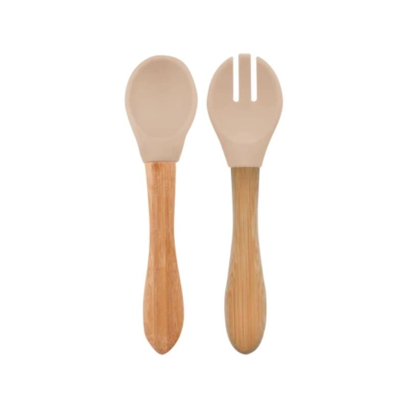 OİOİ Mama Kaşığı ve Çatal Seti 010600 Bubble Beige