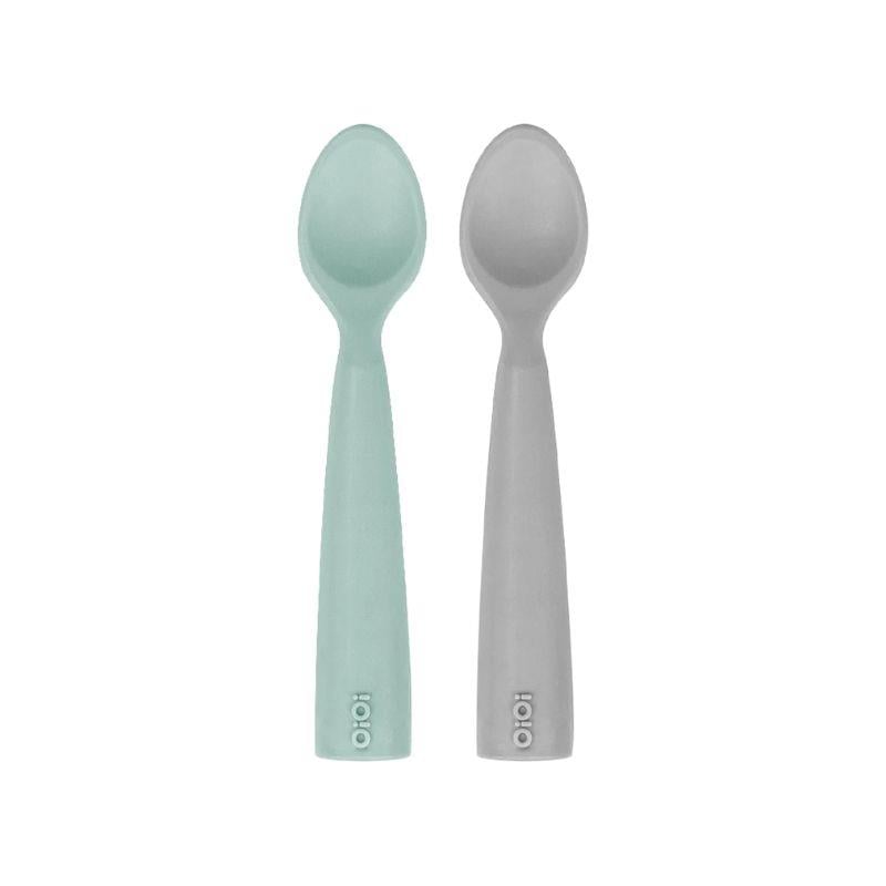OİOİ Nam Nam 2'li Silikon Kaşık River Green-Grey