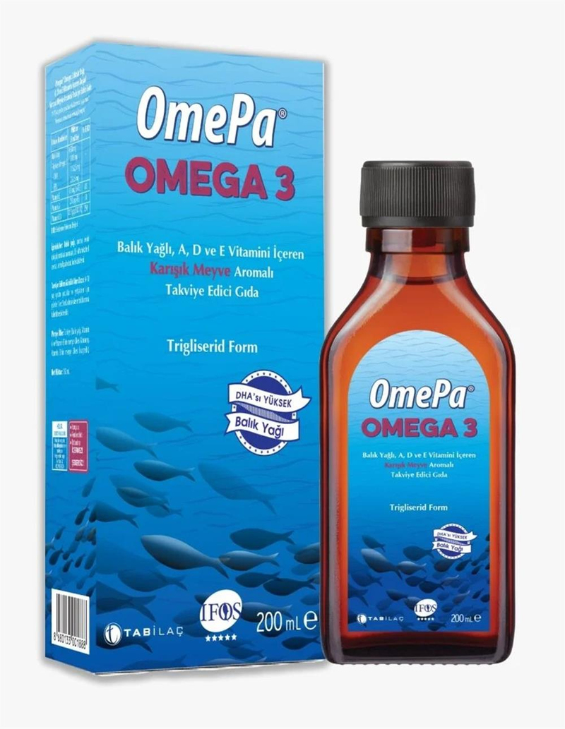 Omepa Omega 3 Balık Yağı Kar. Meyve Aromalı 200 ml