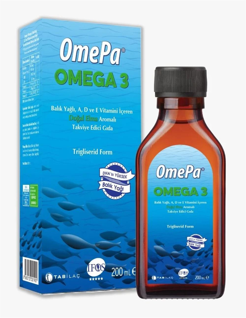 Omepa Omega 3 Doğal Elma Aromalı 200 ml