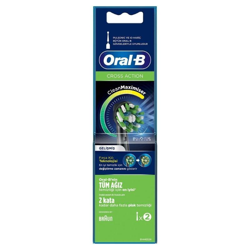 Oral-B Cross Action Siyah 2'li Yedek Başlık