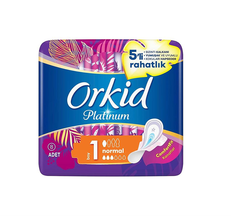 Orkid Platinum Normal 8 Adet Tekli Paket Hijyenik Ped