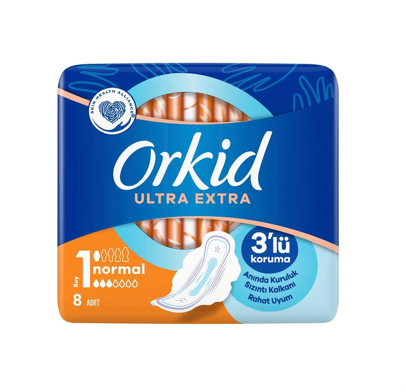 Orkid Ultra Extra Normal 8 Adet Tekli Paket Hijyenik Ped