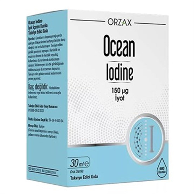 Orzax Ocean Iodine 150 Μg Iyot Takviye Edici Gıda 30 ml