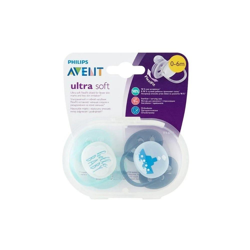 Philips Avent Ultra Soft 2li Emzik 0-6 Ay - Erkek