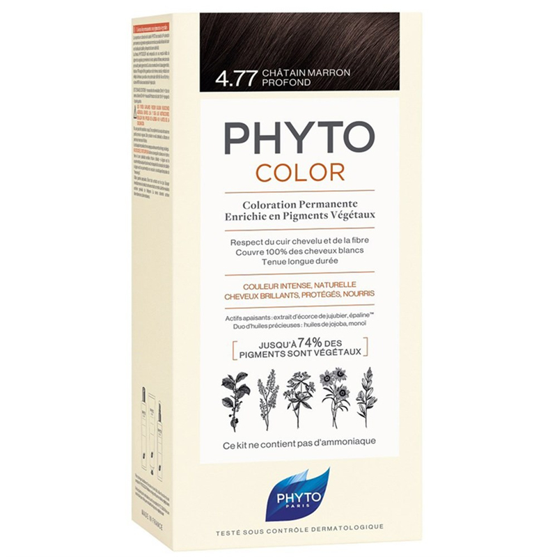 Phyto Phytocolor  4.77 Yoğun Kestane Bakır-Bitkisel Saç Boyası