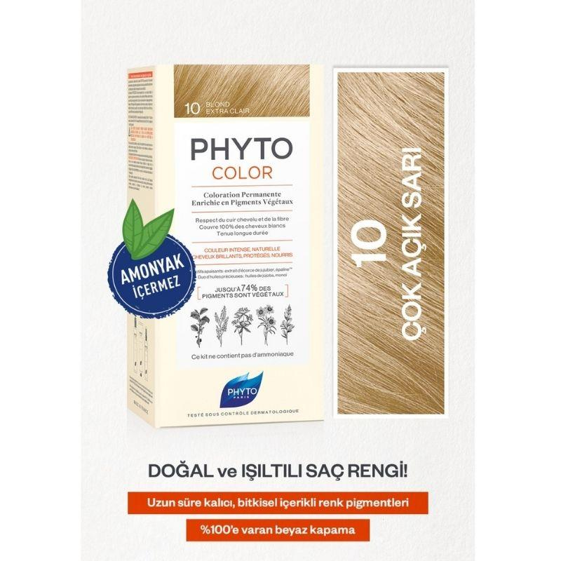 Phyto Phytocolor 10 Çok Açık Sarı - Bitkisel Saç Boyası