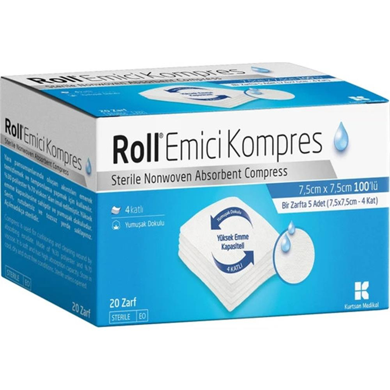 Roll Emici Kompres Ped 100'lü