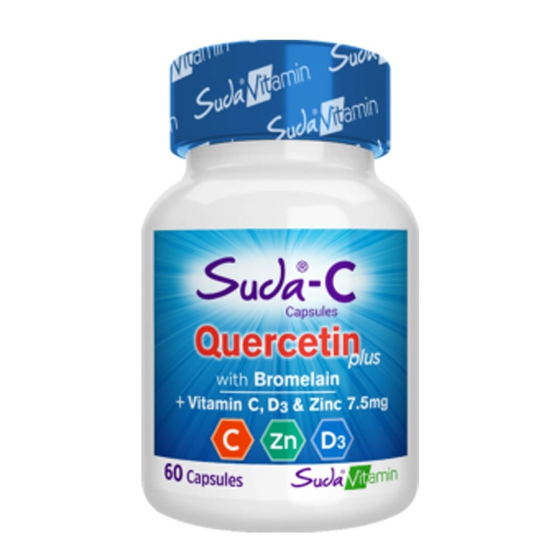Suda Vitamin Suda-C Quercetin Takviye Edici Gıda 60 Kapsül