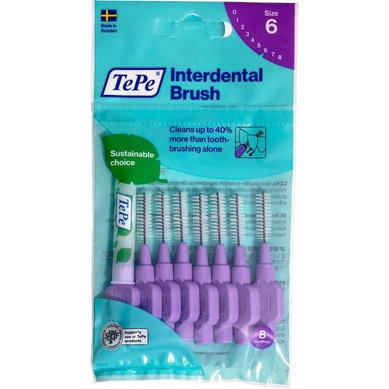 Tepe Arayüz Fırçası 8'li Mor 1.1 mm