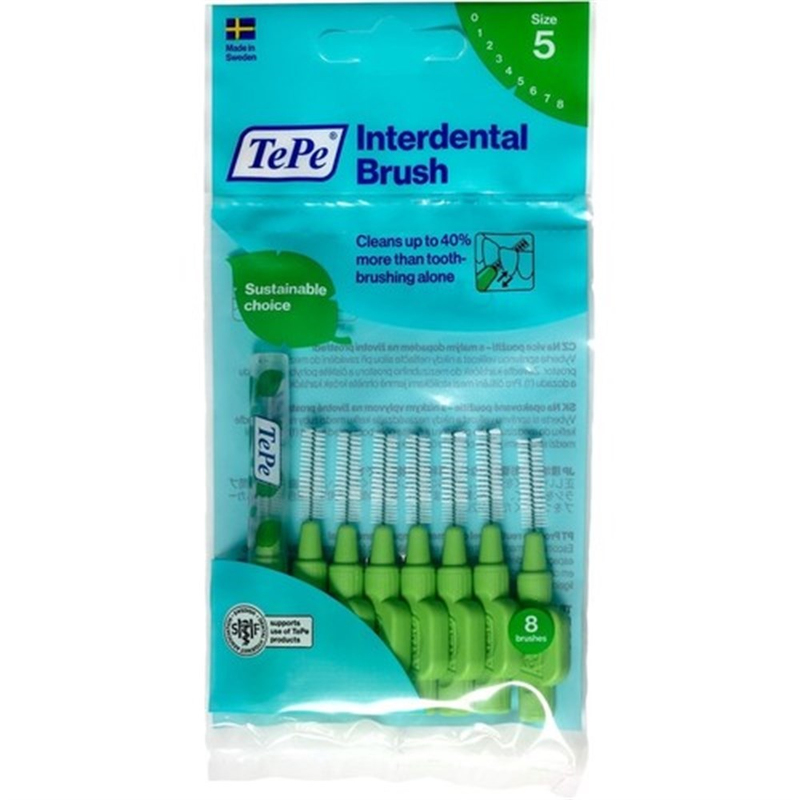 Tepe Arayüz Fırçası 8'li Yeşil 0.8 mm