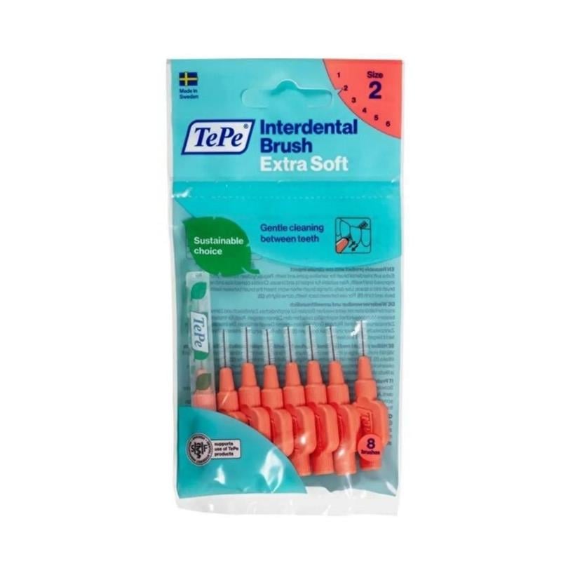 Tepe Extra Soft Arayüz Fırçası Kırmızı 0.5 Mm 8'li