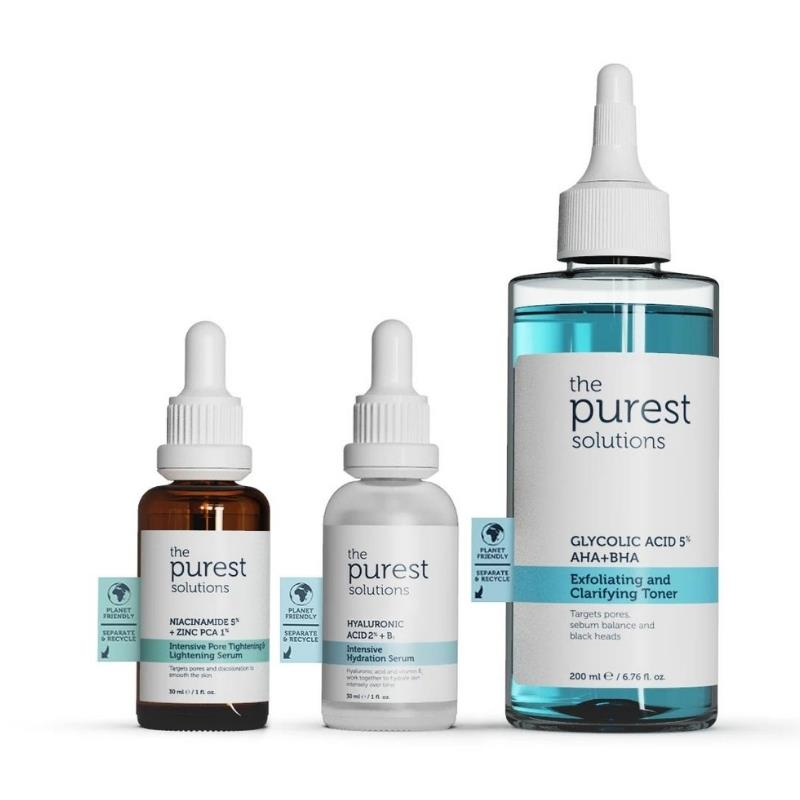 The Purest Solutions Kuru Sivilcelenmeye Meyilli Ciltlere Özel Sivilce Ve Siyah Nokta Önlemeye Yardımcı Bakım Seti