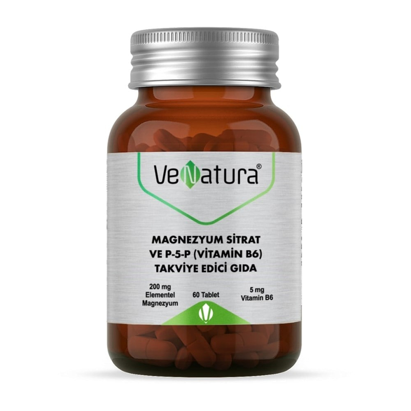 Venatura Magnezyum Sitrat ve P-5-P Vitamin B6 60 Tablet