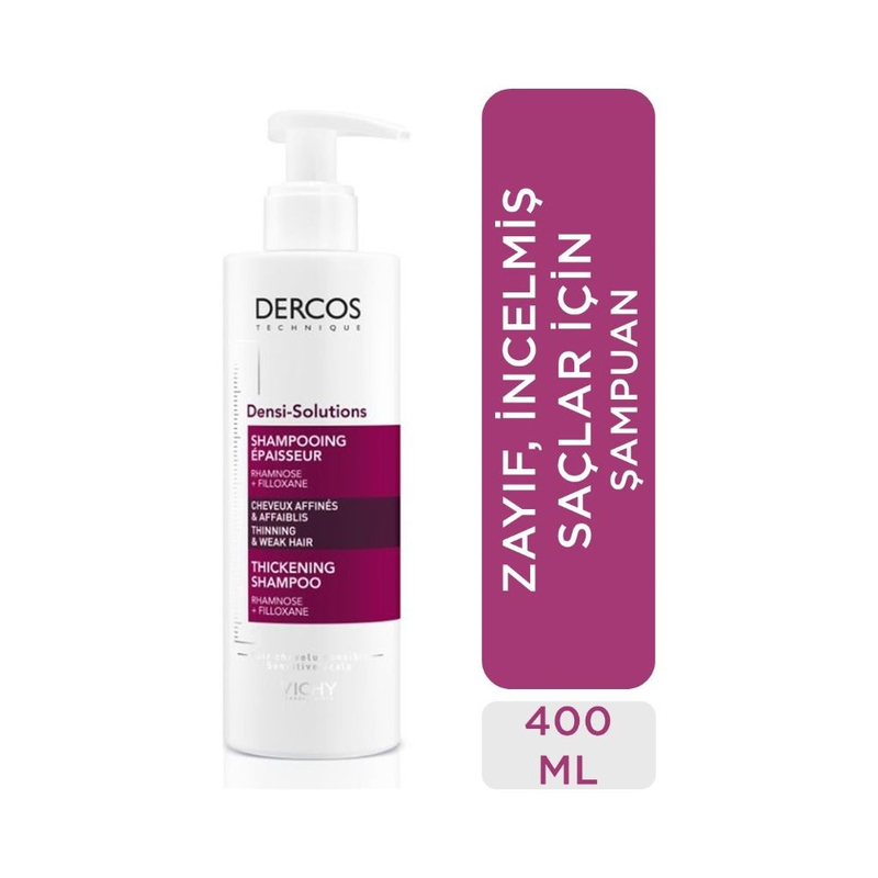 Vichy Densi Solutions Ince ve Zayıf Saçlar Için Şampuan 400 ml
