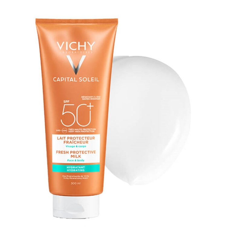 Vichy Ideal Soleil Hydra Lait Spf50 300 Ml Çok Yüksek Korumalı Büyük Boy Yüz Ve Vücut Sütü Spf50