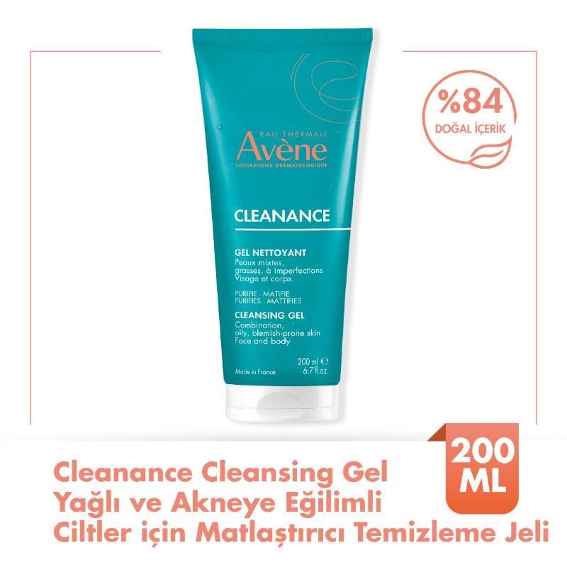 AVENE Cleanance Yağlı Ciltler için Temizleyici Jel 200 ml