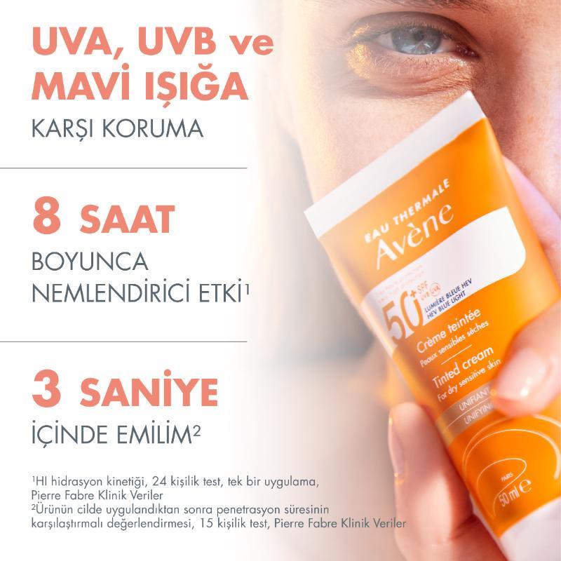 Avene Crème Tinted SPF50+ Renkli Güneş Kremi 50 ml