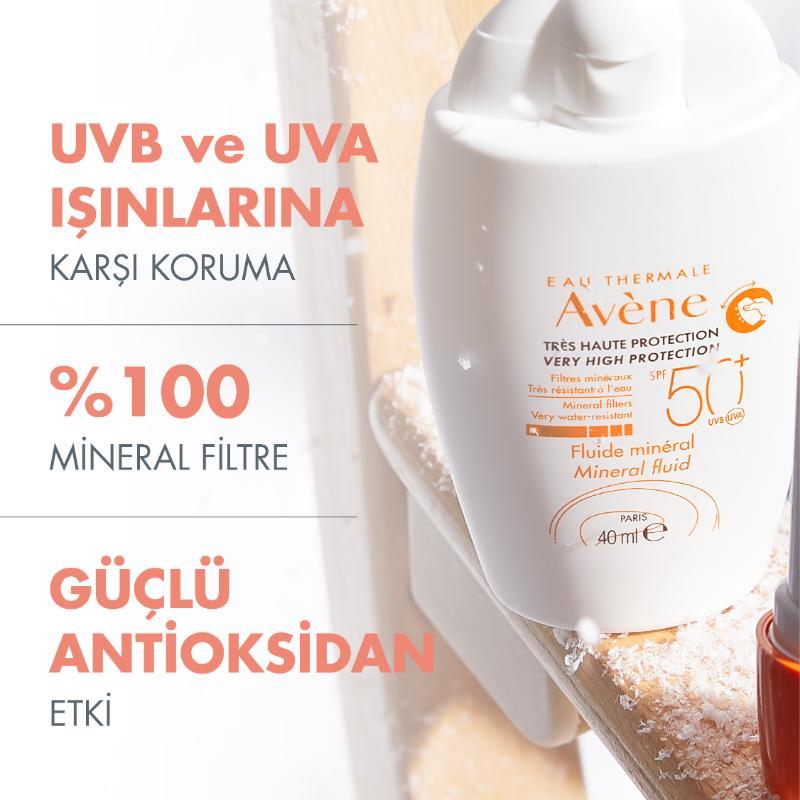 Avene Fluide Mineral Spf 50 Faktör 40 Ml Güneş Kremi
