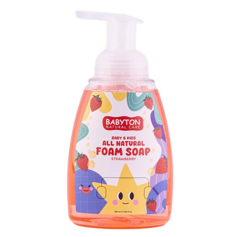 BABYTON Doğal Çilekli Köpük Sabun 350 ml