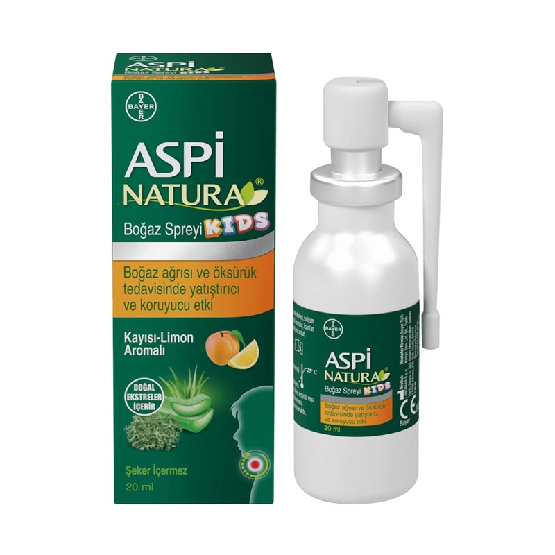 Bayer Aspinatura Kids Kayısı & Limon Boğaz Spreyi 20 ml