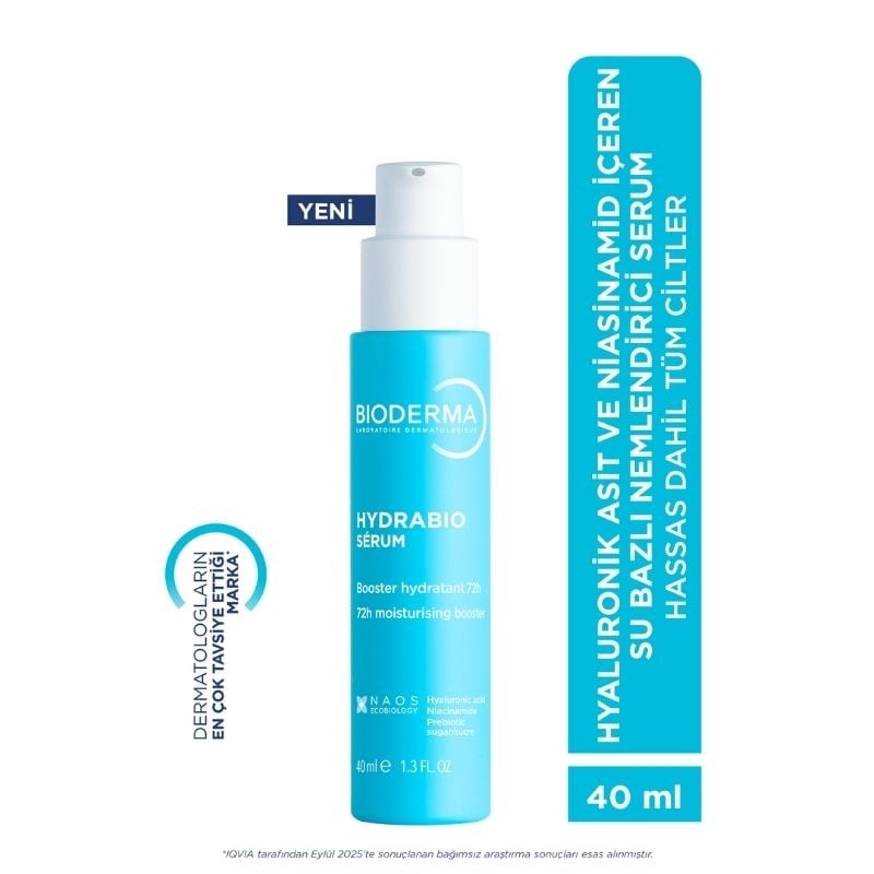 Bioderma Hydrabio Hyaluronik Asit & Niacinamide İçeren Su Bazlı Nemlendirici Serum 40 ml