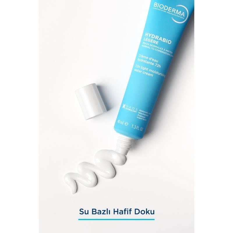 Bioderma Hydrabio Light Hyaluronik Asit İçeren Su Bazlı Nemlendirici Yüz Kremi 40 ml