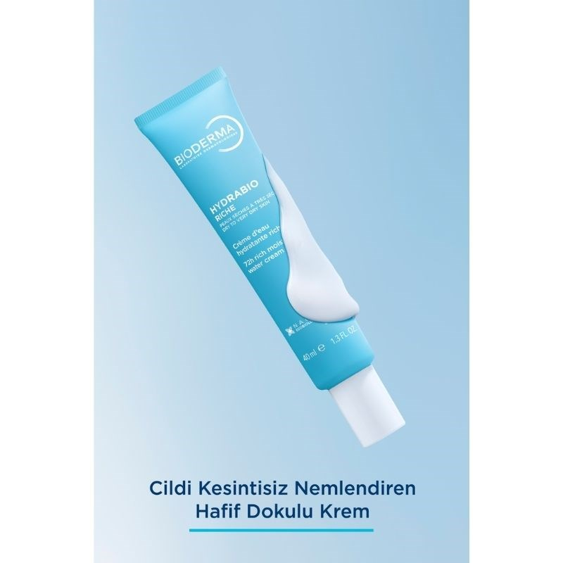 Bioderma Hydrabio Rich Kuru Ciltler için Su Bazlı Nemlendirici Yüz Bakım Kremi 40 ml