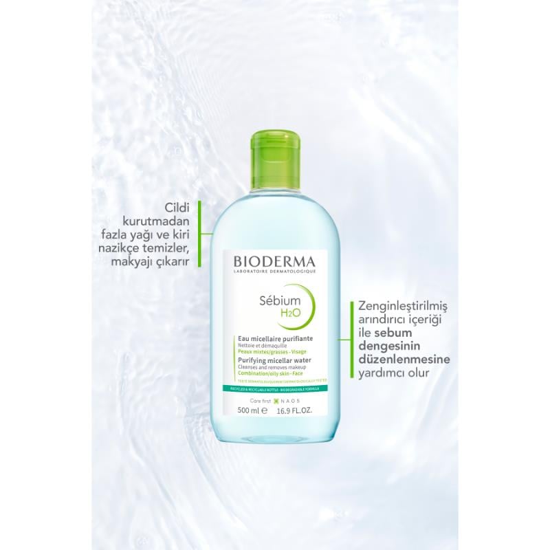 Bioderma Sebium H2O Misel Su 500 ml x2 Adet