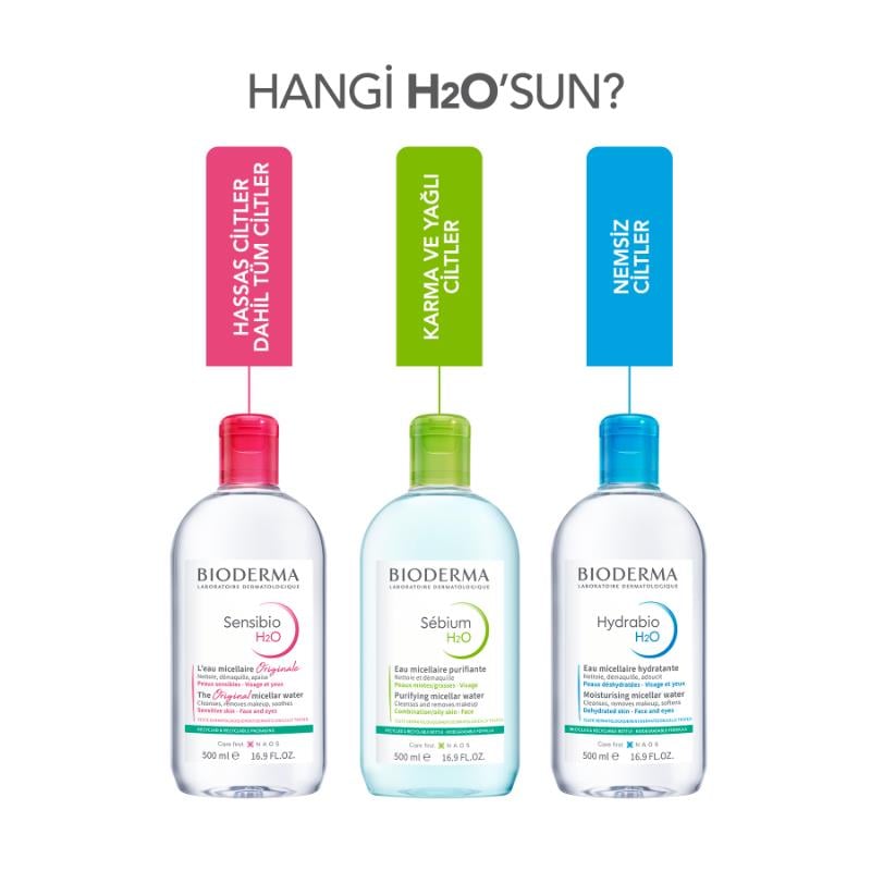 Bioderma Sebium H2O Misel Su 500 ml x2 Adet