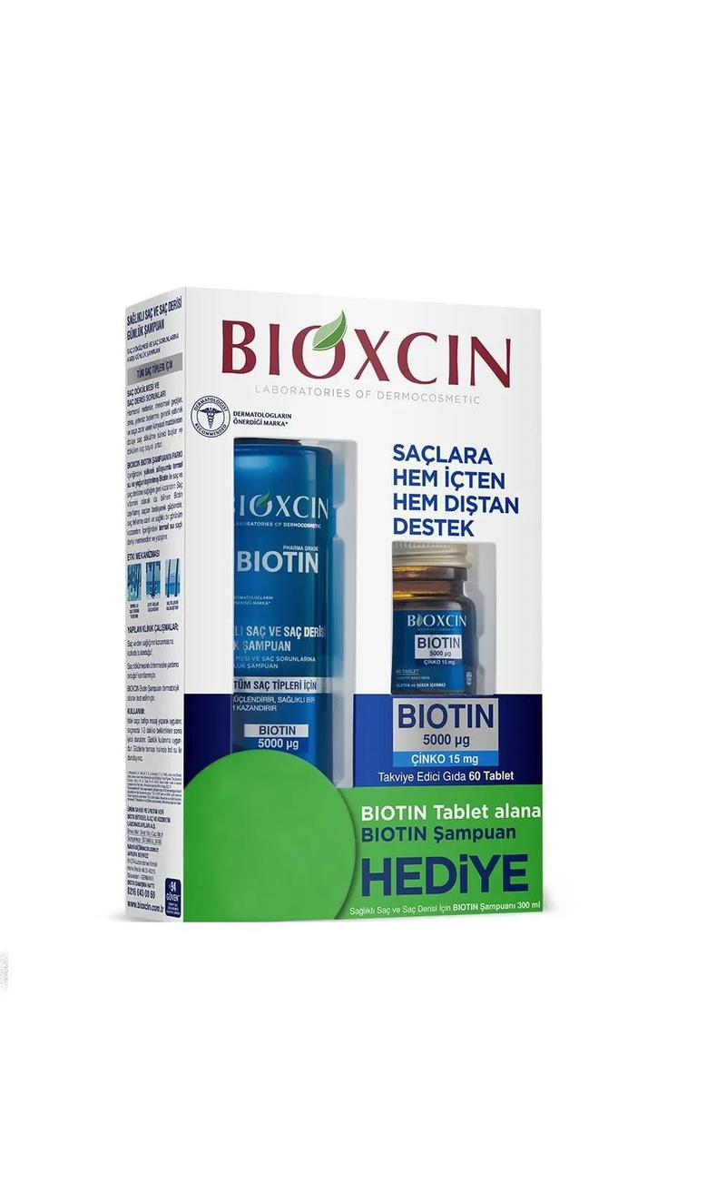 Bioxcin Biotin 5000 mg Çinko 15 mg+Şampuan 300 ml