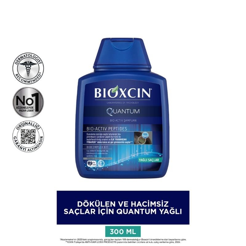 Bioxcin Quantum Yağlı Saçlar Şampuan 3x300 ml