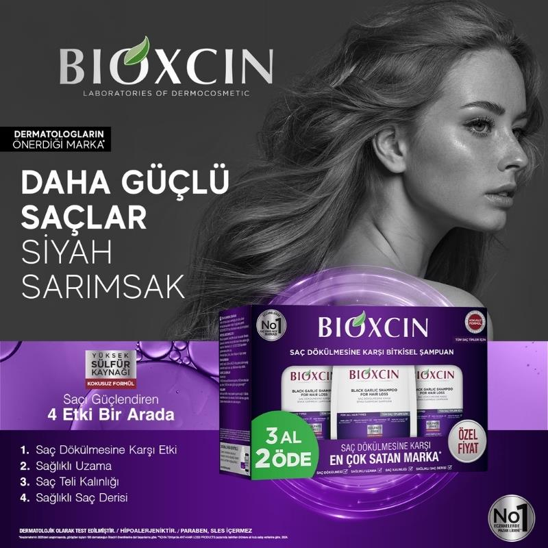 Bioxcin Siyah Sarımsak Şampuanı 3x300 ml