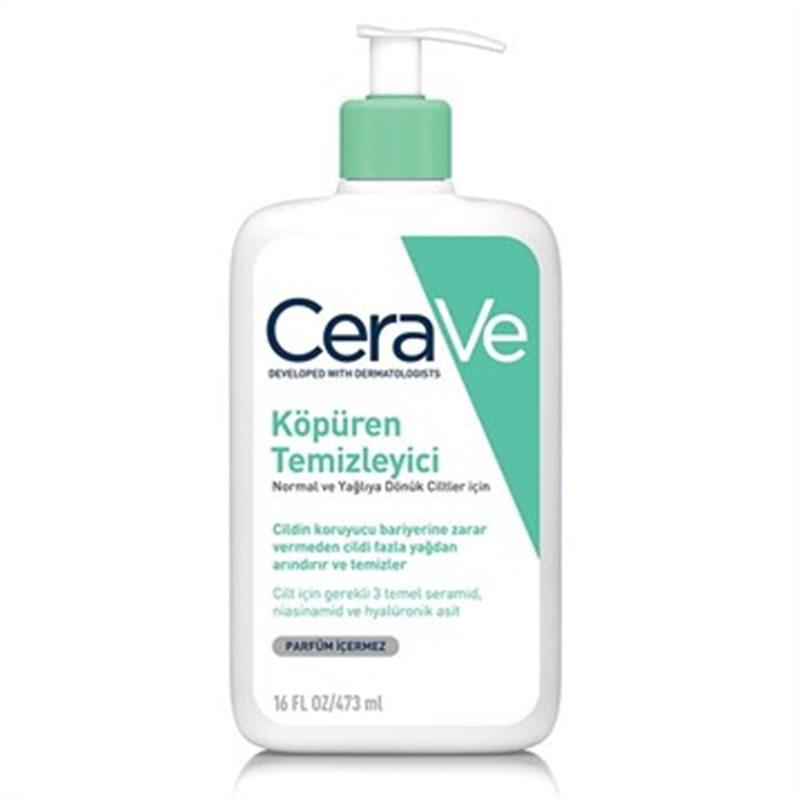 Cerave Köpüren Temizleyici Yağlı Ciltler Yüz-Vücut 473 ml