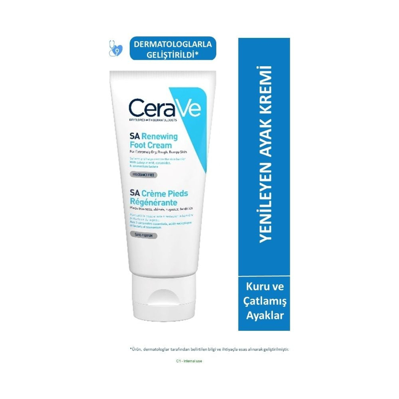 Cerave Yenileyen Ayak Kremi Kuru, Sertleşmiş ve Çatlamış Ayaklar 88 ml