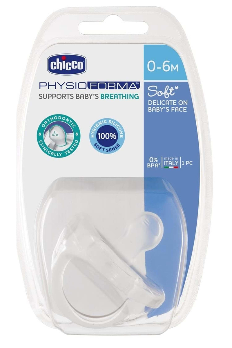 Chicco Physio Soft Silikon Emzik 0-6 Ay Tekli