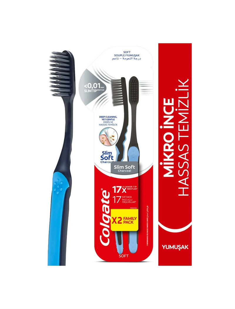 Colgate Mikro İnce Charcoal Derin ve Hassas Temizlik Yumuşak Diş Fırçası