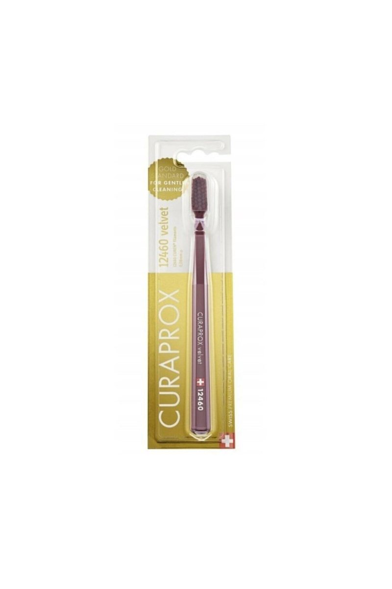 Curaprox 12460 Velvet Diş Fırçası - Eflatun-Kırmızı