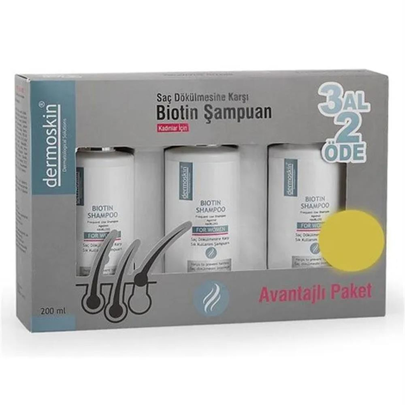 Dermoskin Biotin Şampuan Kadın 3 Al 2 Öde