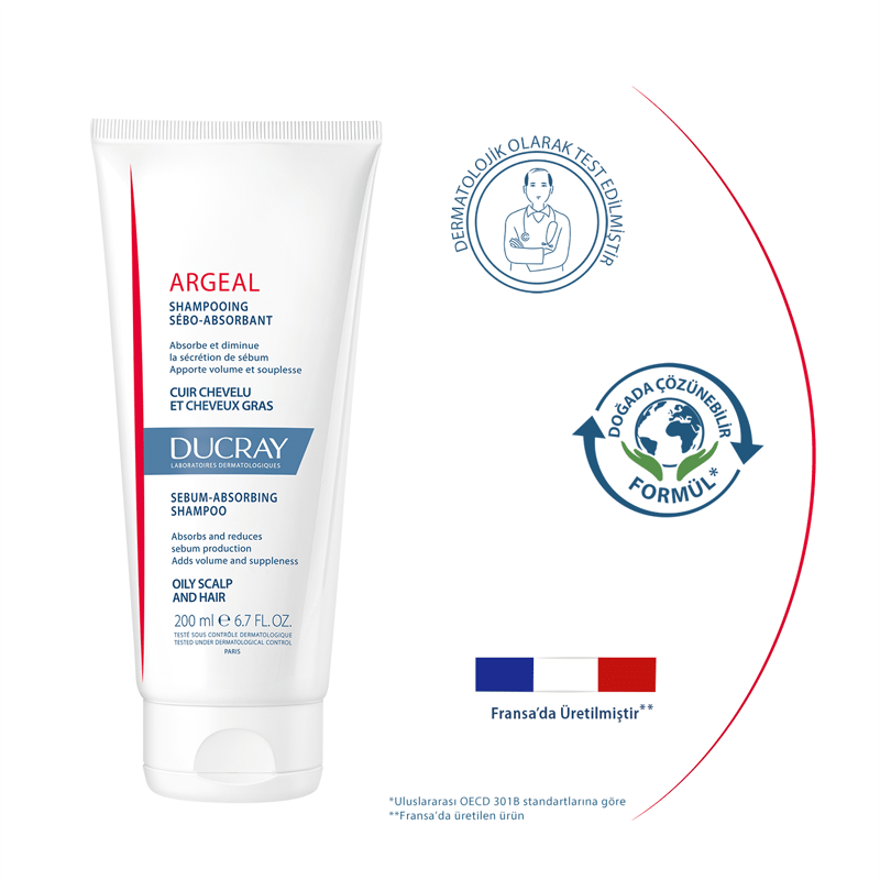 Ducray Argeal Sebum Absorbing Shampoo 200 ml
