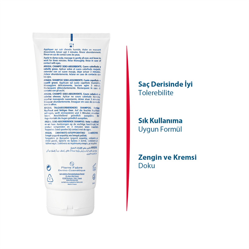 Ducray Argeal Sebum Absorbing Shampoo 200 ml