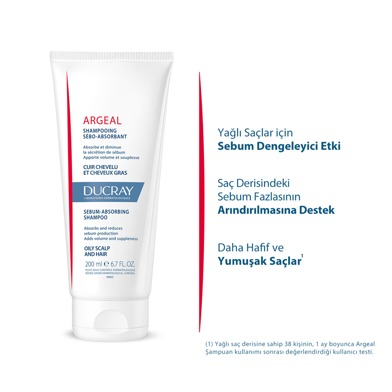 Ducray Argeal Sebum Absorbing Shampoo 200 ml