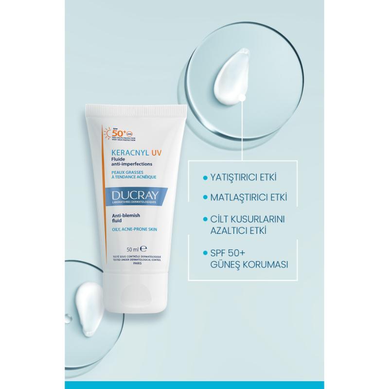 Ducray Keracnyl Uv SPF50+ Anti Blemish Fluid 50 ml