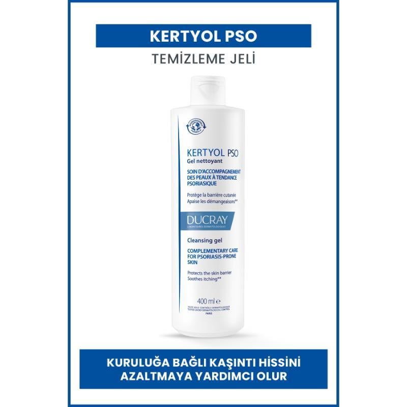 Ducray Kertyol Yüz ve Vücut Temizleme Jeli 400 ml